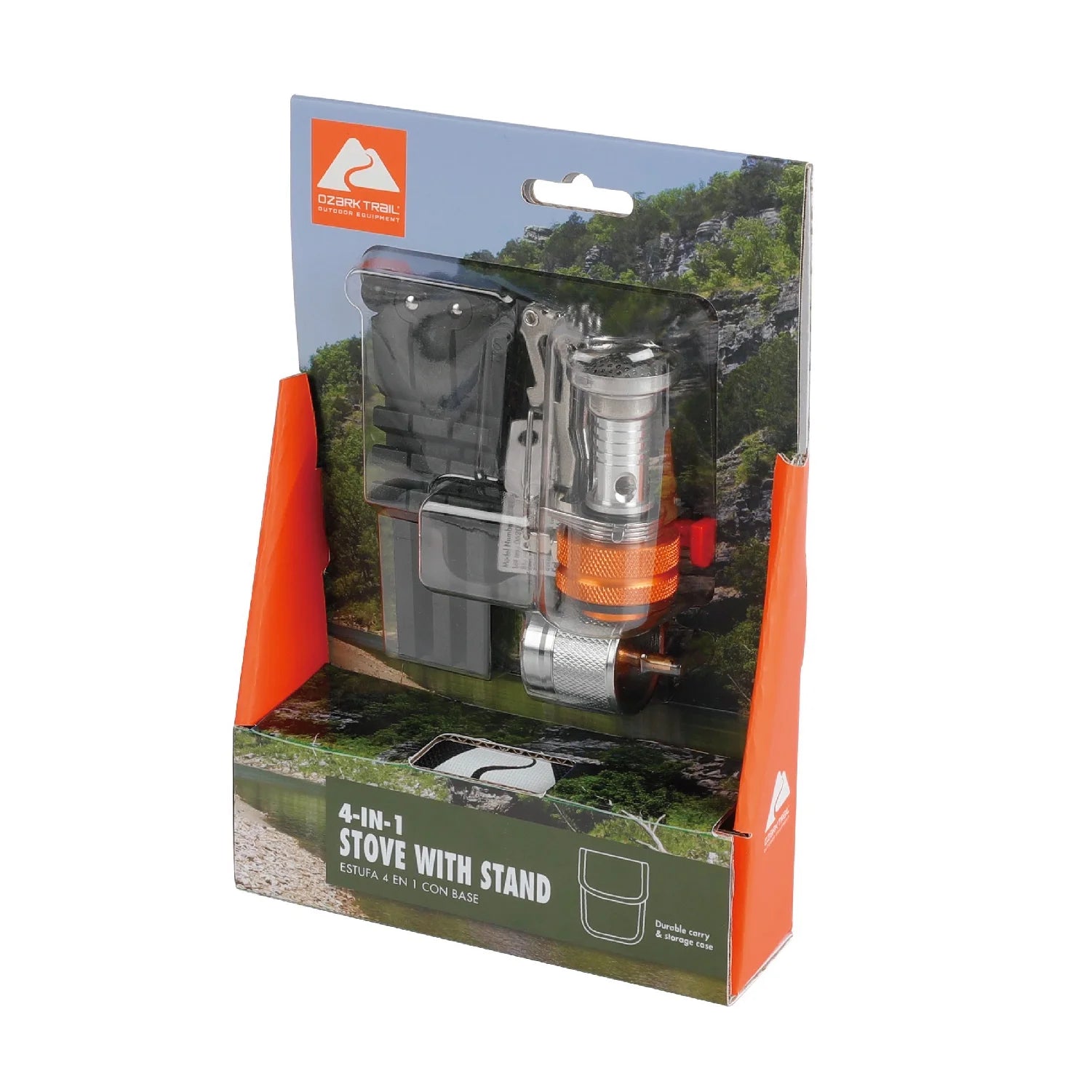 4 Piece Portable Camping Stove Adapter and Stand Set, Propane Compatible, All-In-One Kit