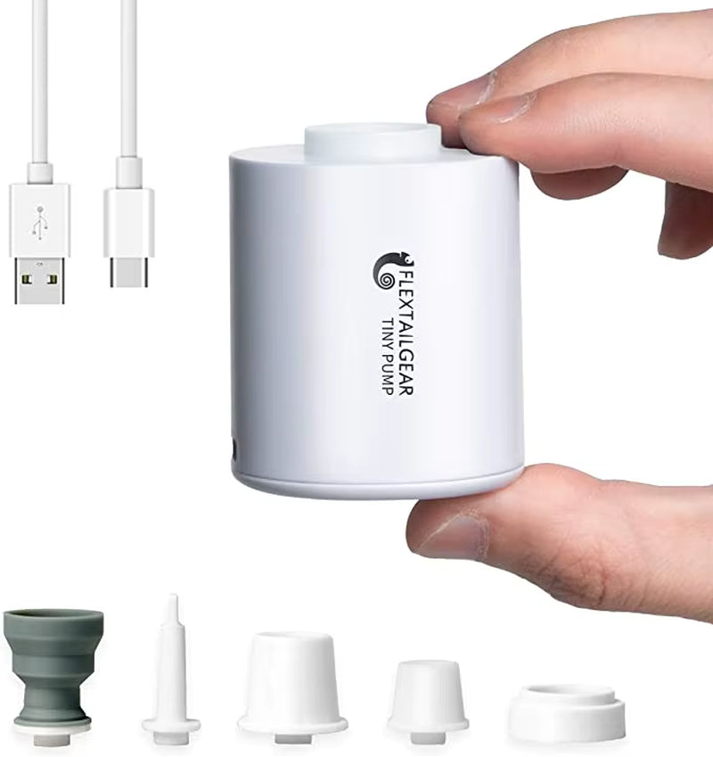FLEXTAIL TINY PUMP X - Portable Camping Air Pump with 1300Mah Battery Rechargeable for Pool Floats Air Mattress Vacuum Bags