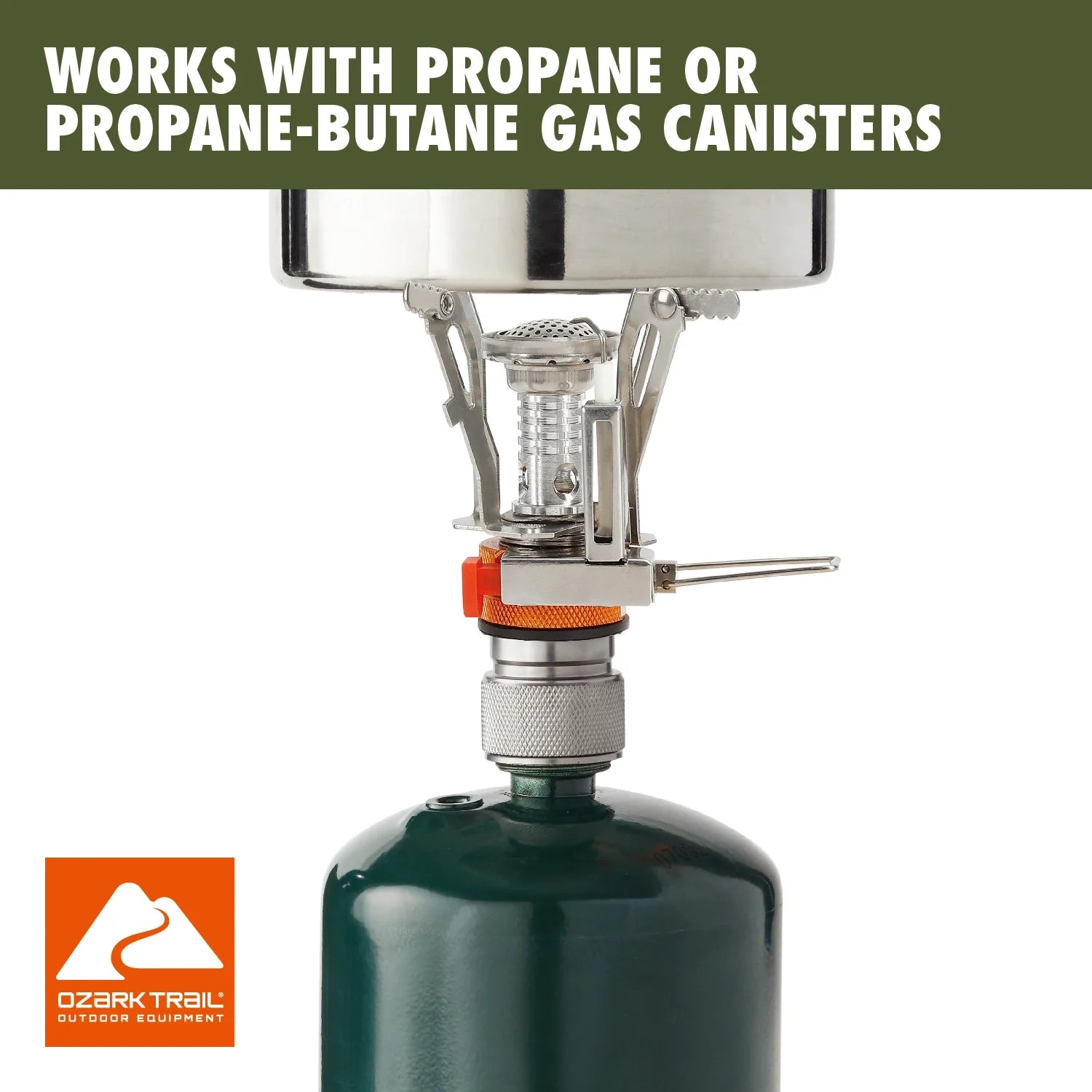 4 Piece Portable Camping Stove Adapter and Stand Set, Propane Compatible, All-In-One Kit