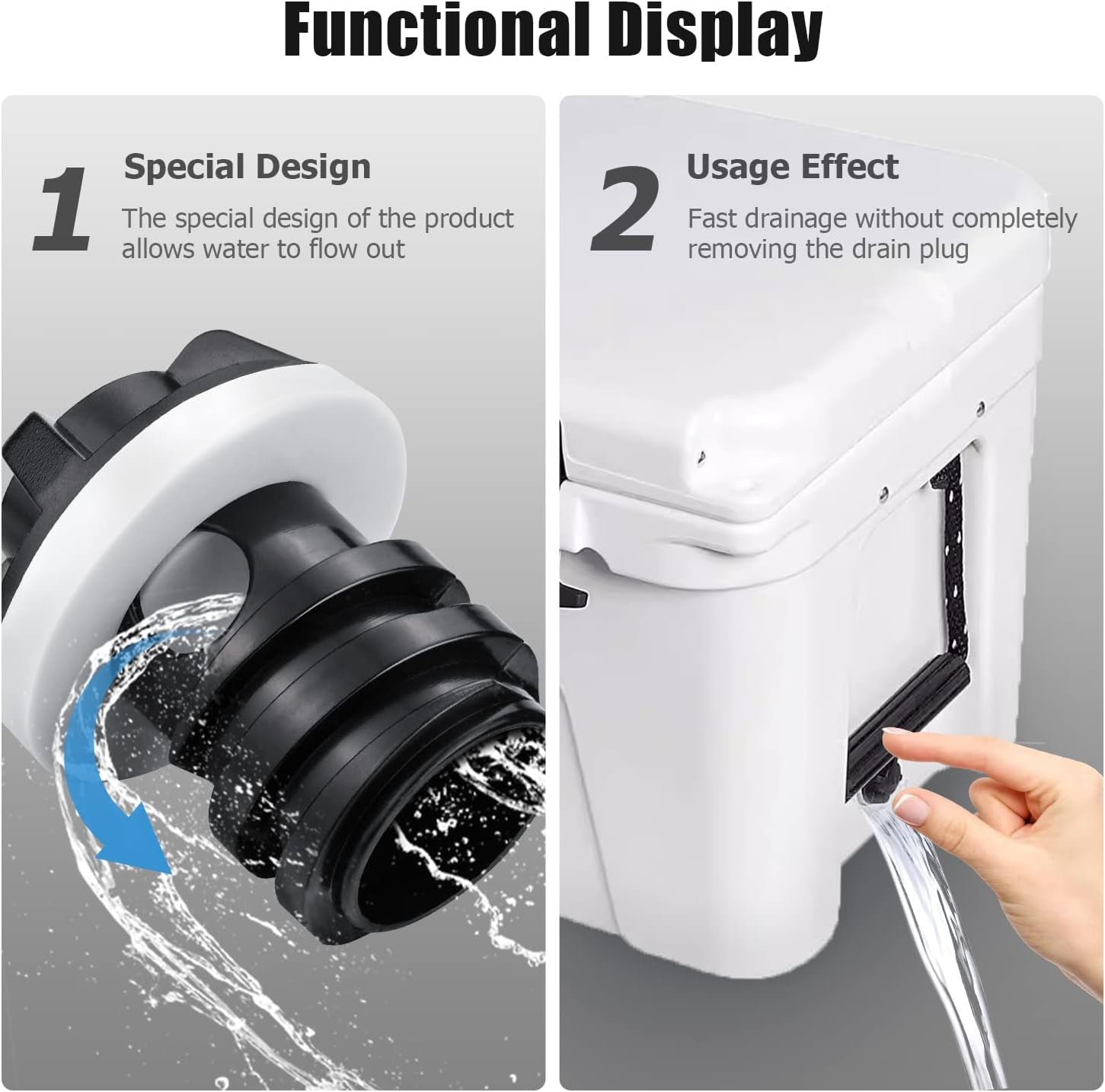 2-Pack Cooler Plug for Yeti Cooler Drain Plugs Replacement Compatible with YETI